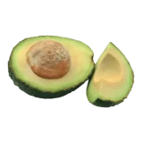 Aguacate partido a la mitad
