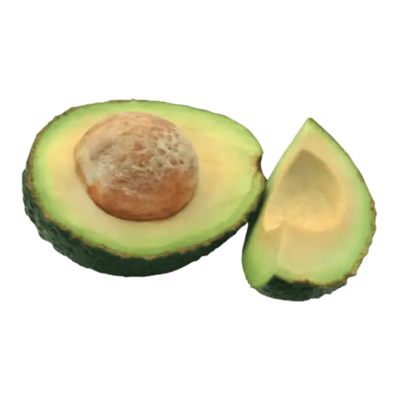 Aguacate partido a la mitad