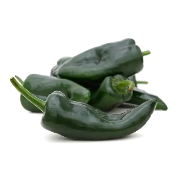 Cinco chiles poblanos completos